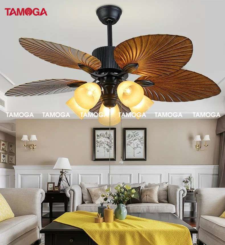 Đèn quạt trần phòng khách 5 cánh TAMOGA BASYS 8023