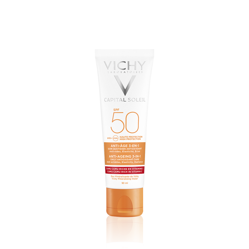 Kem Chống Nắng Bảo Vệ Và Giúp Giảm Các Dấu Hiệu lão hóa Ideal Soleil Anti-Age SPF50 50ml