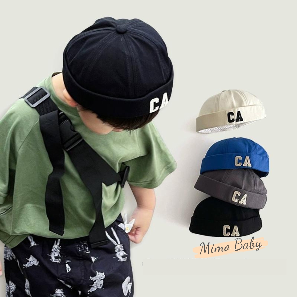 Mũ nón bucket chụp đầu thêu chữ CA phong cách cho bé MH236 Mimo baby