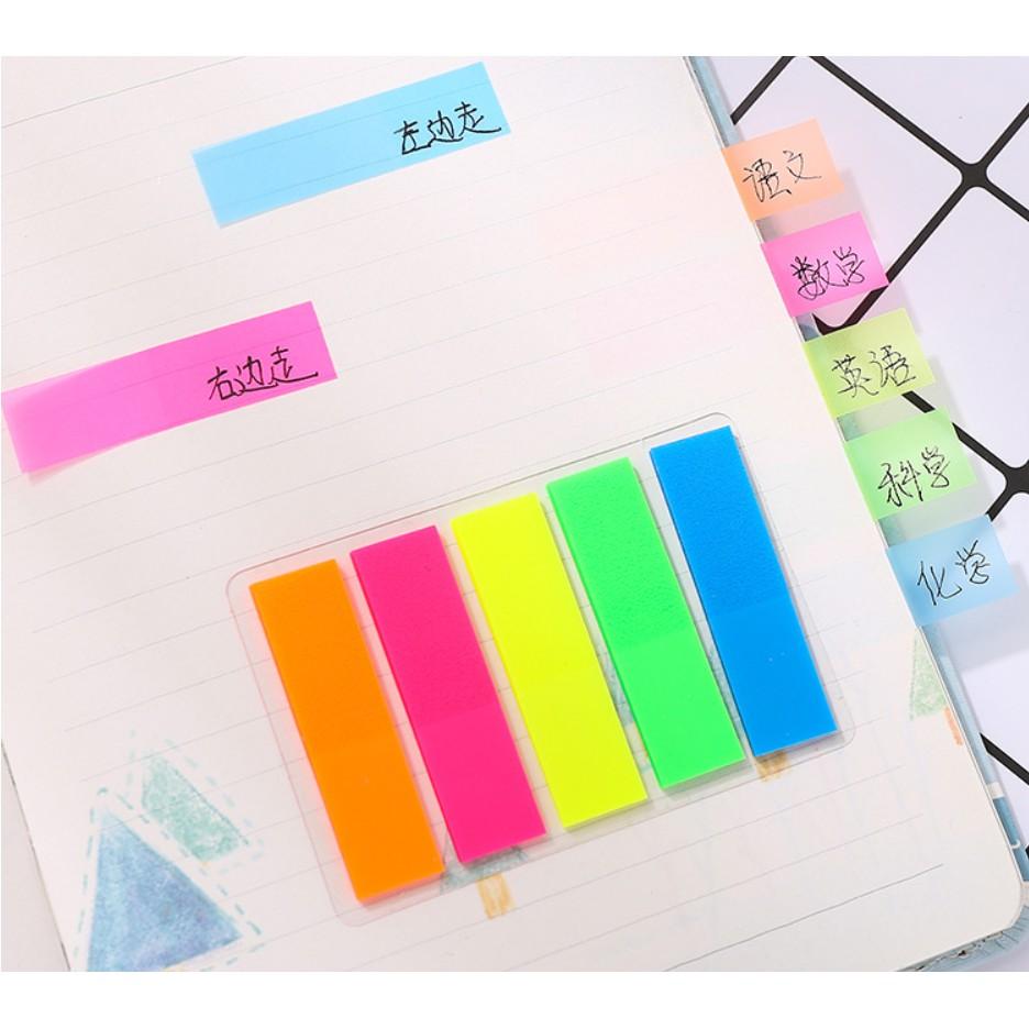 Giấy note đánh dấu trang trong suốt - Bookmark bìa trong nhiều màu