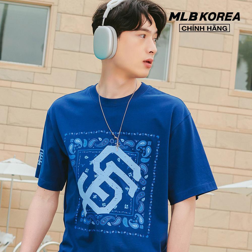 MLB - Áo thun unisex cổ tròn tay ngắn Paisley Big Logo One Point 3ATSI0133