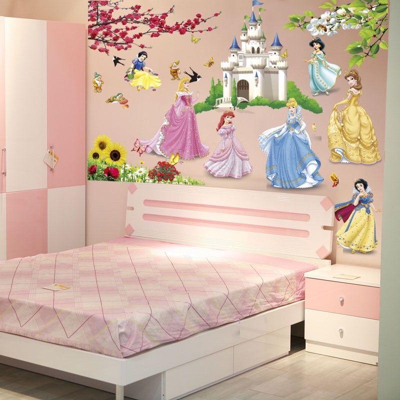 Decal dán tường công chúa cho bé gái