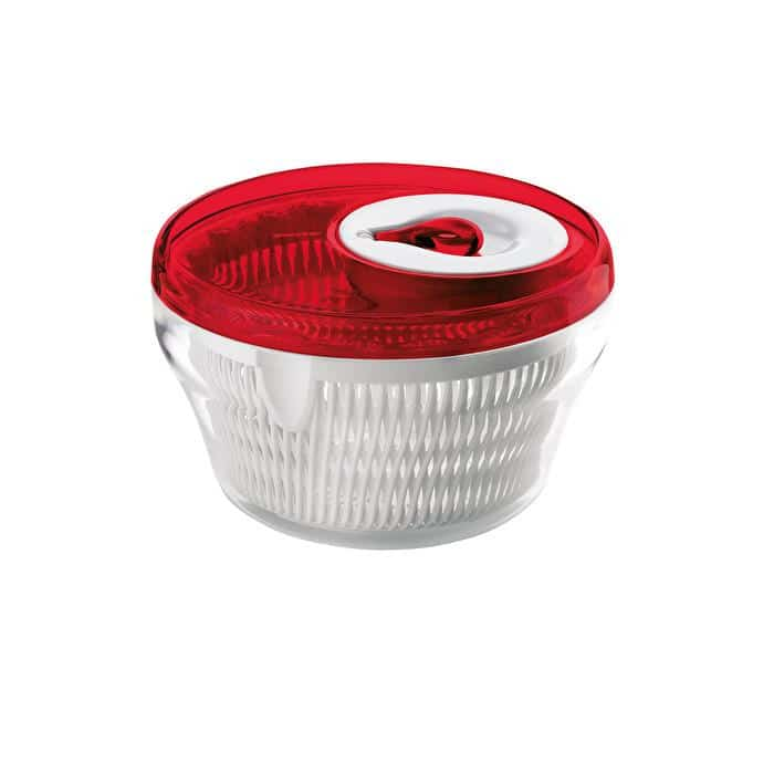 Rổ Quay Vắt Rau Guzzini Salad Spinner 28cm - Chất Liệu Nhựa Trong - An Toàn Với Máy Rửa Chén