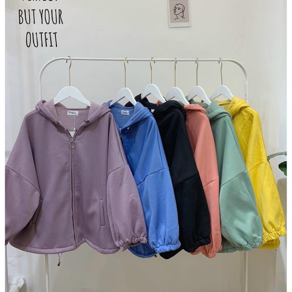 Áo khoác hoodie nỉ Chống Rét Cho Nữ LOKI SHOP Form Rộng KÉO TRÒN Chất Nỉ Unisex SIÊU ĐẸP Ulzzang