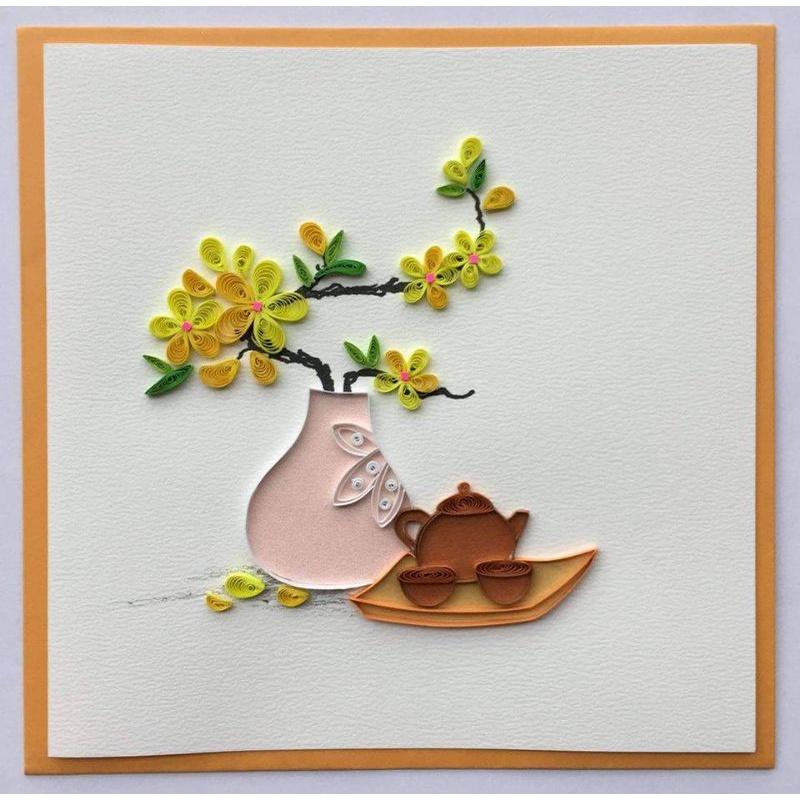 THIỆP QUILLING/GIẤY XOẮN/ THIỆP TẾT HANDMADE