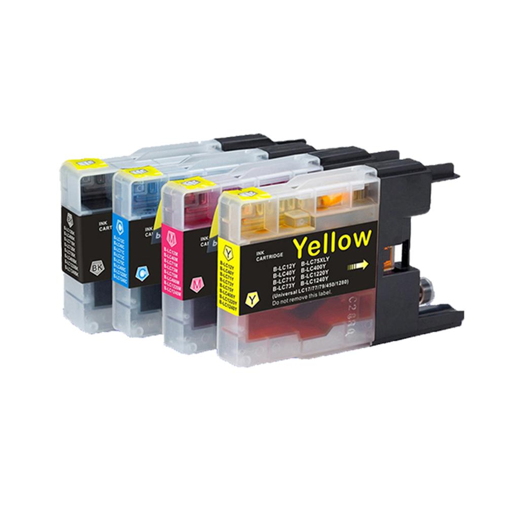 Hộp mực tương thích cho LC12 LC40 LC71 LC73 LC75 LC400 LC1220 LC1240 cho máy in Brother MFC-J6910CDW J6710CDW J840N