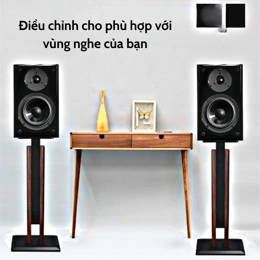 Bộ 2 Chân Loa Gỗ E1-65 Tăng Giảm Được Chiều Cao, Bệ Đỡ Loa Chống Rung
