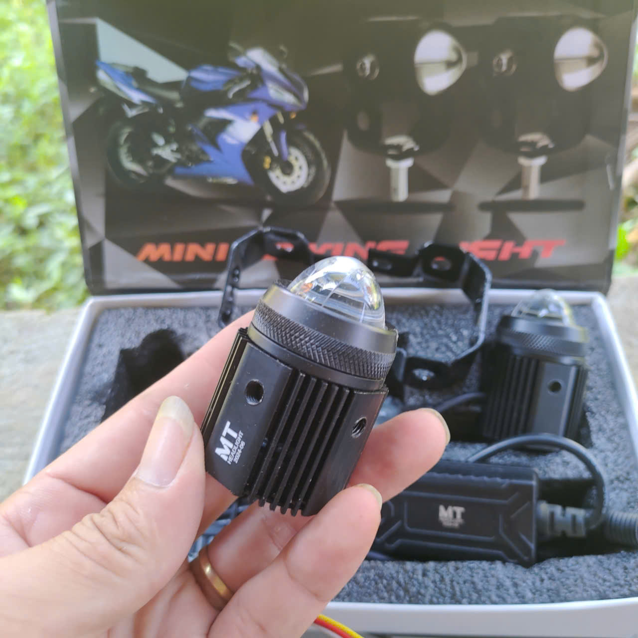 đèn trợ sáng bi cầu mini 3 chế độ siêu sáng , hàng nguồn nhôm loại tốt