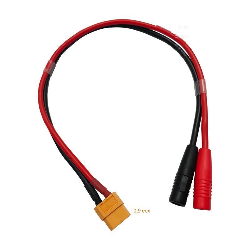 Đặc biệt mẫu cáp kết nối dây sạc xt60 sang dây nguồn đầu bắp chuối 4.0