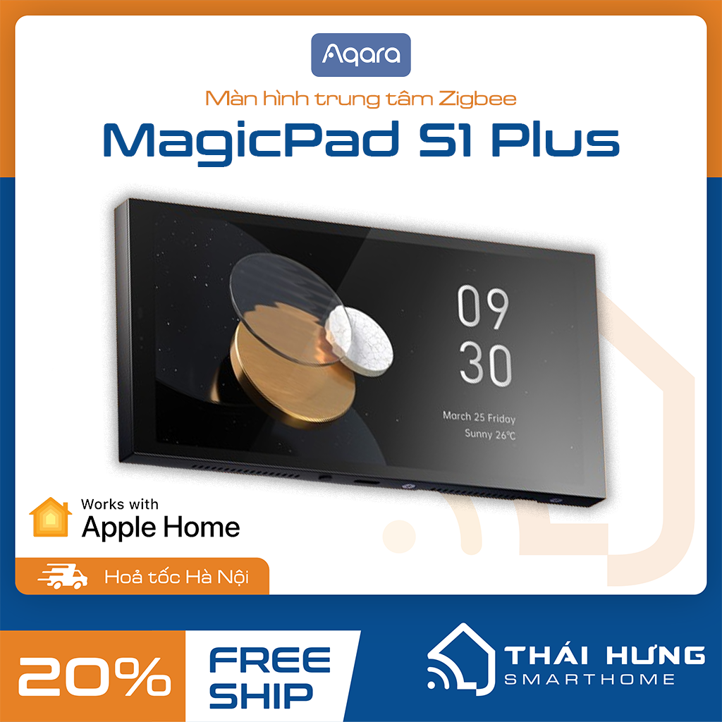 Màn hình trung tâm Aqara S1 Plus MP-K01D 6.9 inch bản Quốc Tế , Tích hợp công tắc, Giám sát toàn nhà, Tương thích HomeKit