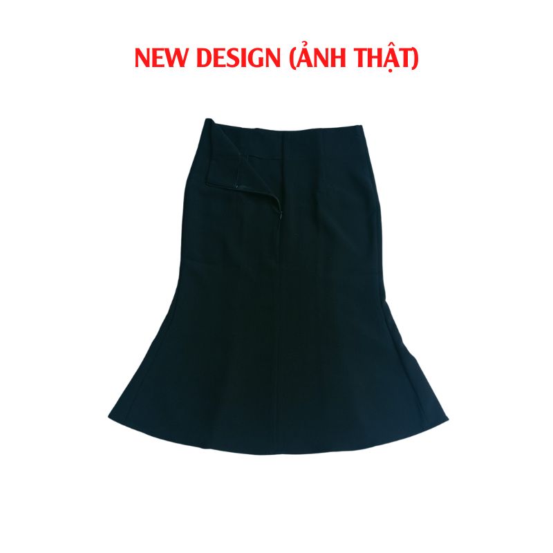 Chân váy đuôi cá dáng midi, Lưng cao, Ôm body, Độ dài 60cm phong cách công sở thanh lịch vải co giãn 4 chiều New Design CV015A