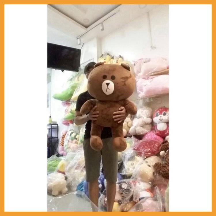 Gấu bông to brown quà tặng cỡ lớn size 95cm 1m1 1m5