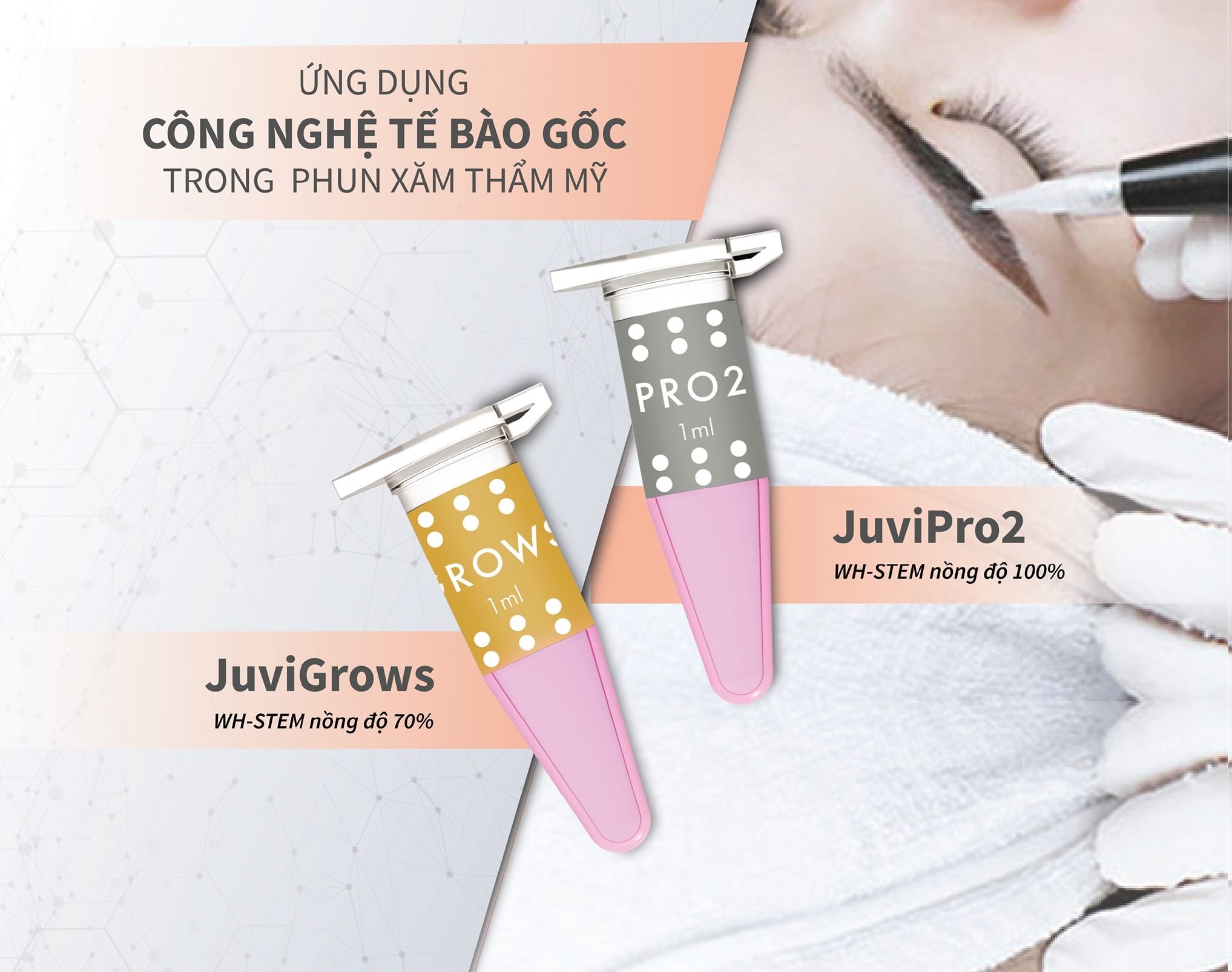 Tế bào gốc JuviPro2  serum tái tạo và trẻ hóa da (hộp 10 tuýp