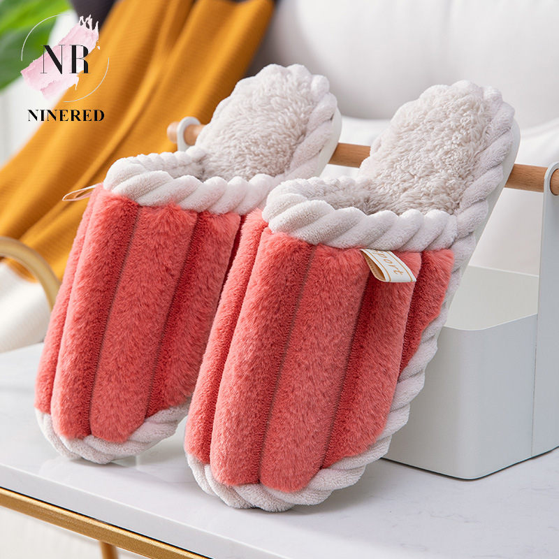 Dép Bông Bít Mũi Đi Trong Nhà Đế Chống Trượt NineRed Homewear - D5