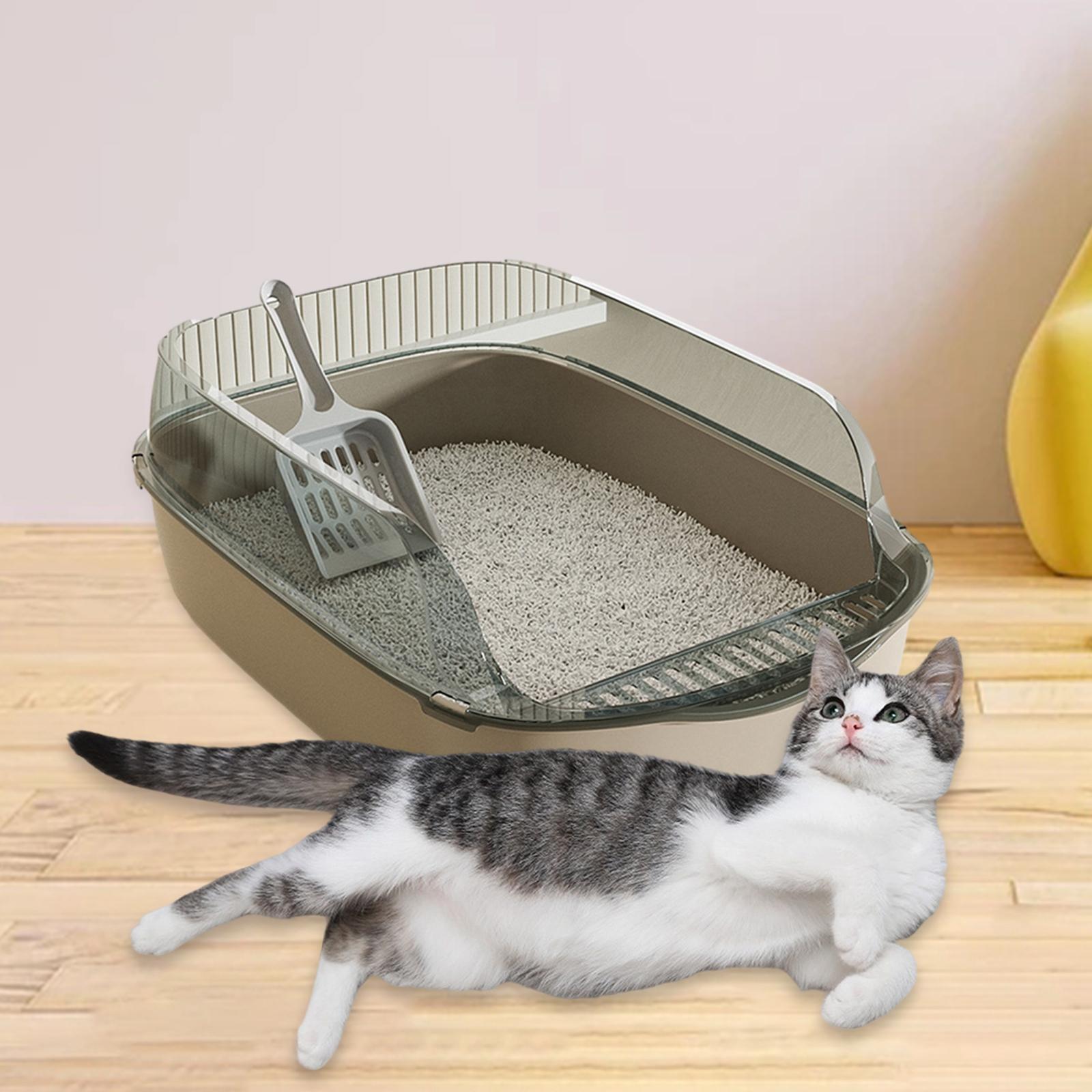 Open  Box Litter Pans Indoor Cats Splashproof Pet Litter Trays