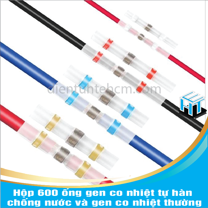 Hộp 600 ống gen co nhiệt tự hàn chống nước và gen co nhiệt thường