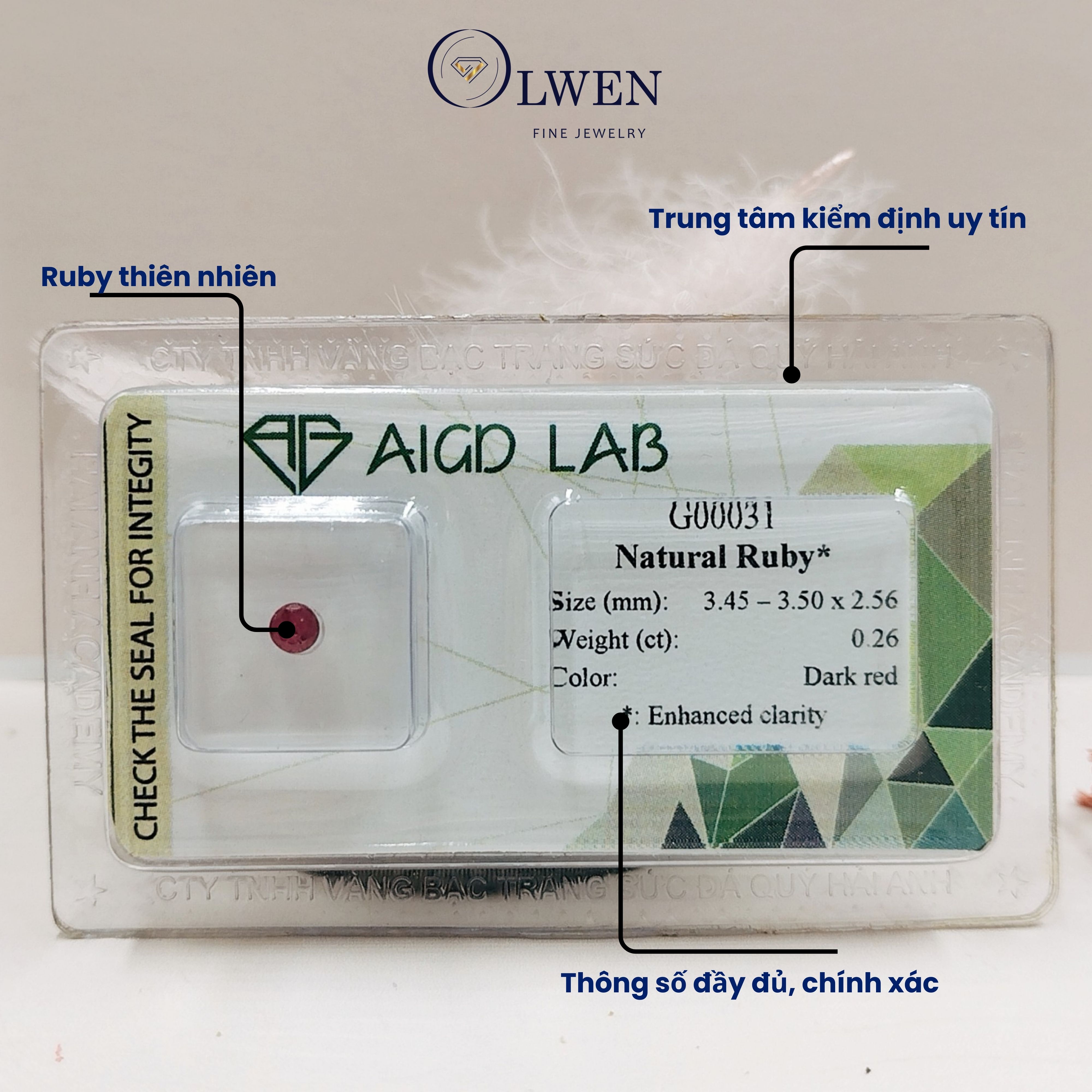 Viên đá Ruby thiên nhiên G00031