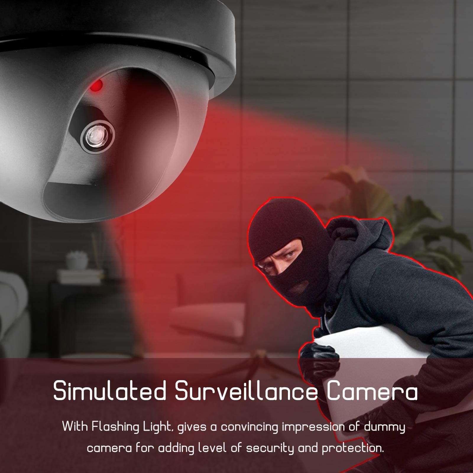 Set 2 Camera An Ninh Giả Với Đèn Nhấp Nháy Để Cảnh Báo Kinh Doanh Tại Nhà