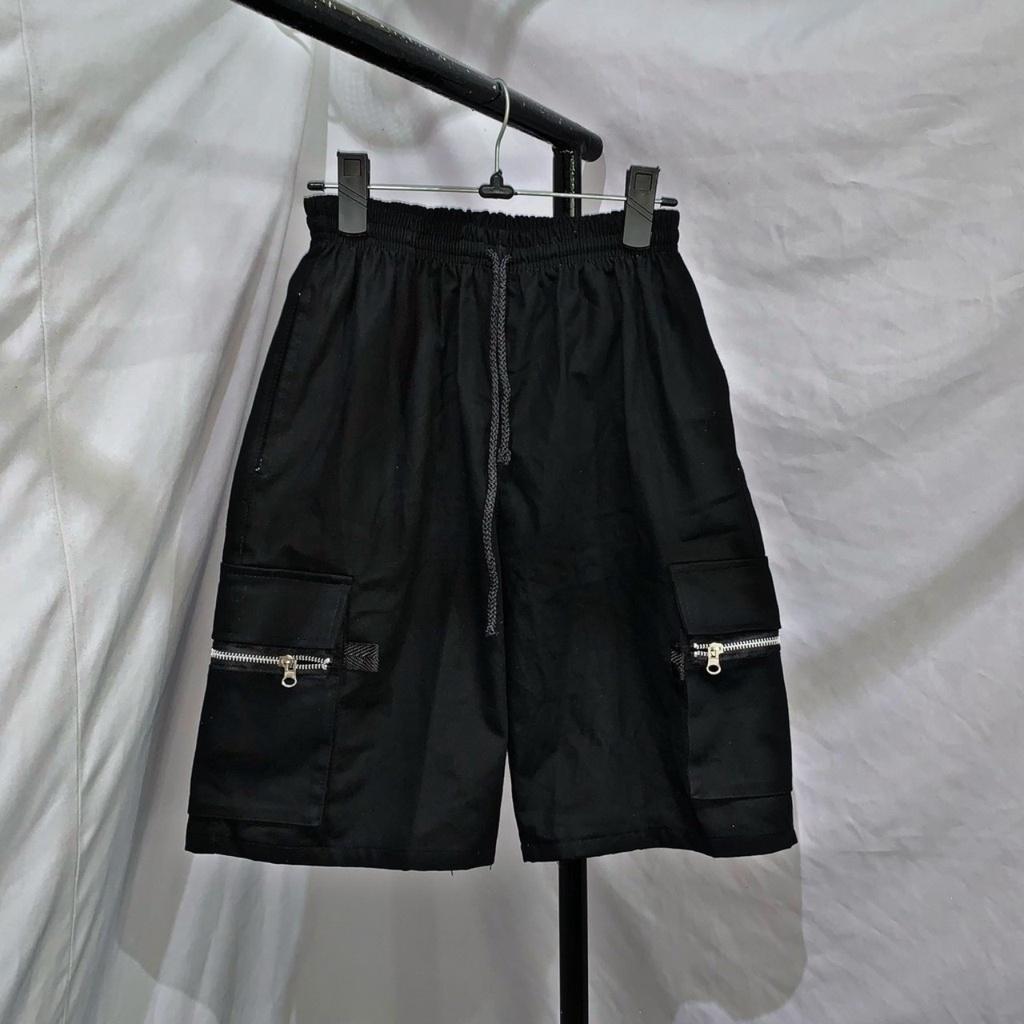 Quần Short Kaki Nam Cao Cấp Túi Hộp Dáng Đứng Chuẩn Hàng Xuất, Quần Đùi Sooc Kaki ống đứng Trẻ Trung Lưng Thun Khóa Zip