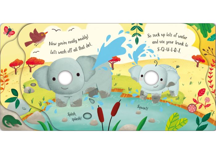Sách tương tác thiếu nhi tiếng Anh - Usborne Fingerwiggly Elephants