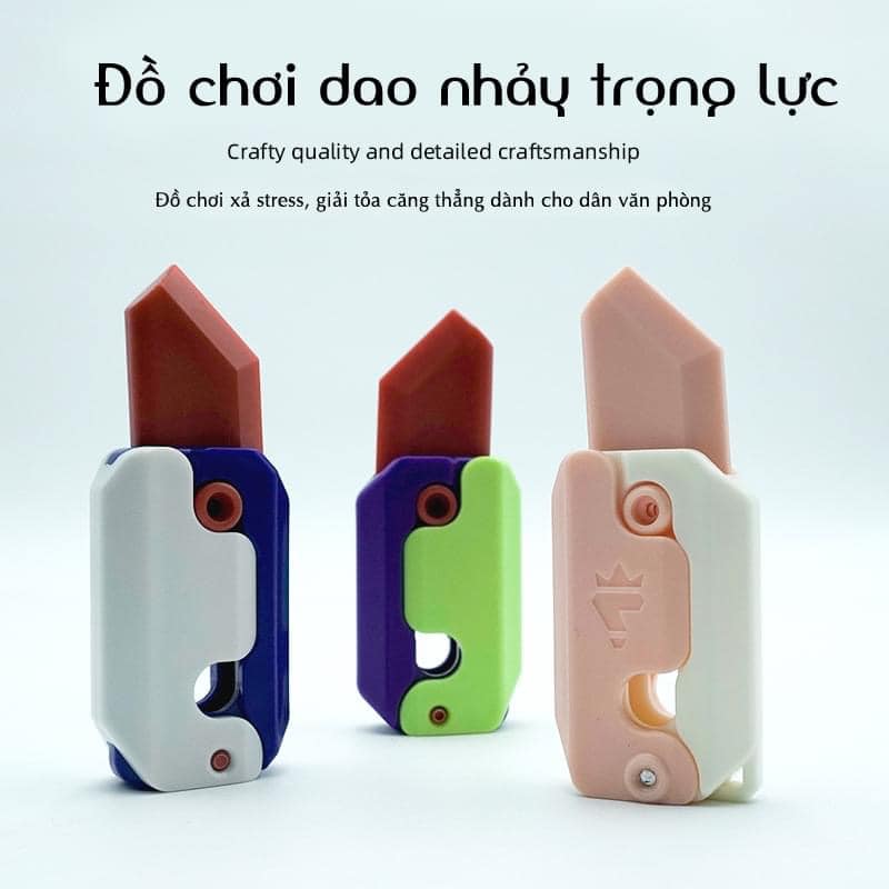 Đồ Chơi Dao Cà Rốt mini Dao trọng lực in 3D Mini gấp gọn phát sáng