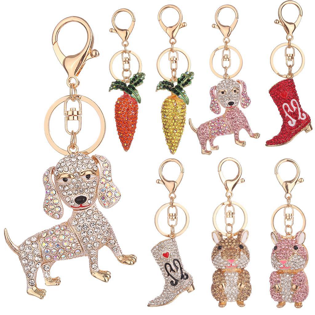 Key Chian Purse Bag Crystal 8 Styles Keyring Keychain Charm Pendant Gift