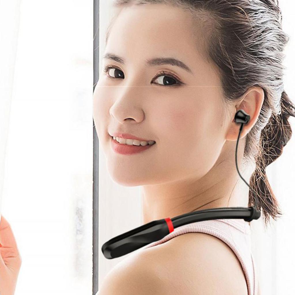 Sport Earphones Wireless Built-in Mic Bluetooth Headphones 1000mah Black