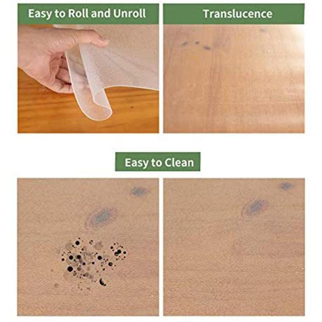 2xOffice Computer Carpet Protector Chair Mat 1.5mm Thick PVC Mat 40x60cm