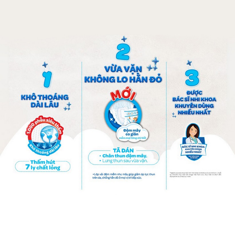 Combo 3 Gói Tã dán huggies M76 (5-10kg)