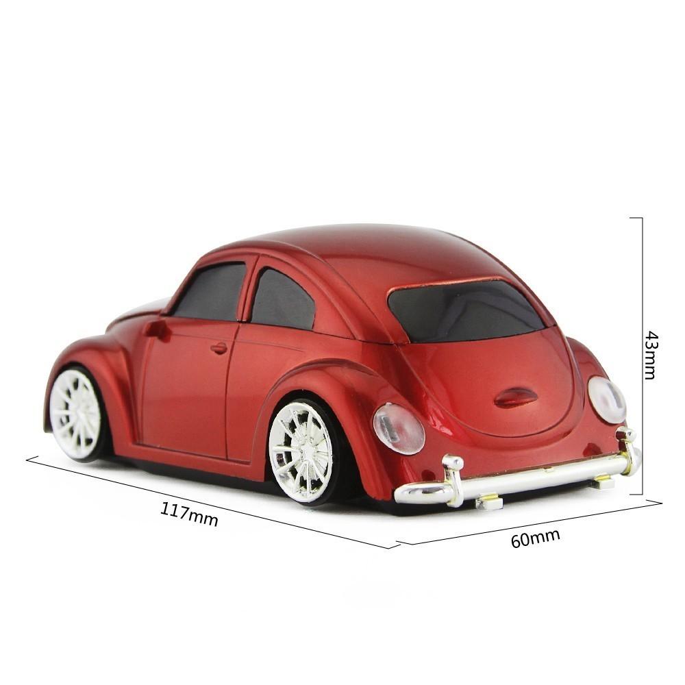 Chyi Không Dây Mini Hình Chuột Máy Tính Quang USB Tự Động Tính Mause 3D VW Cánh Cứng Xe Maus 2.4 GHz 1600 DPI LED Chuột Cho Laptop