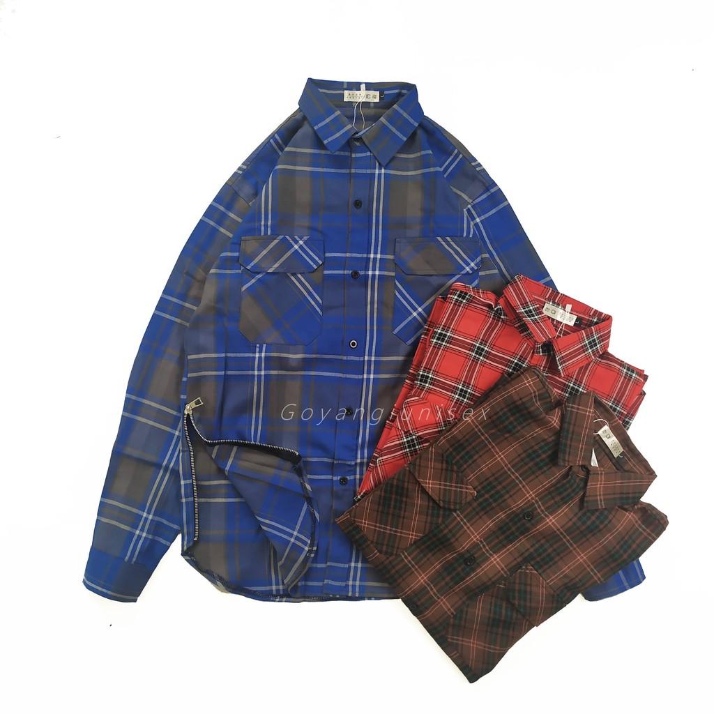 Áo Flannel zip sườn 3 màu mới cực chất