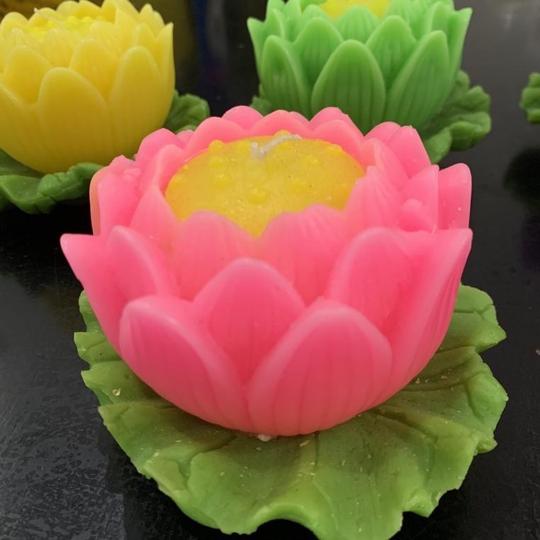 Nến búp sen - nến hoa sen thờ phật - nến bông sen trang trí cao cấp candle shop