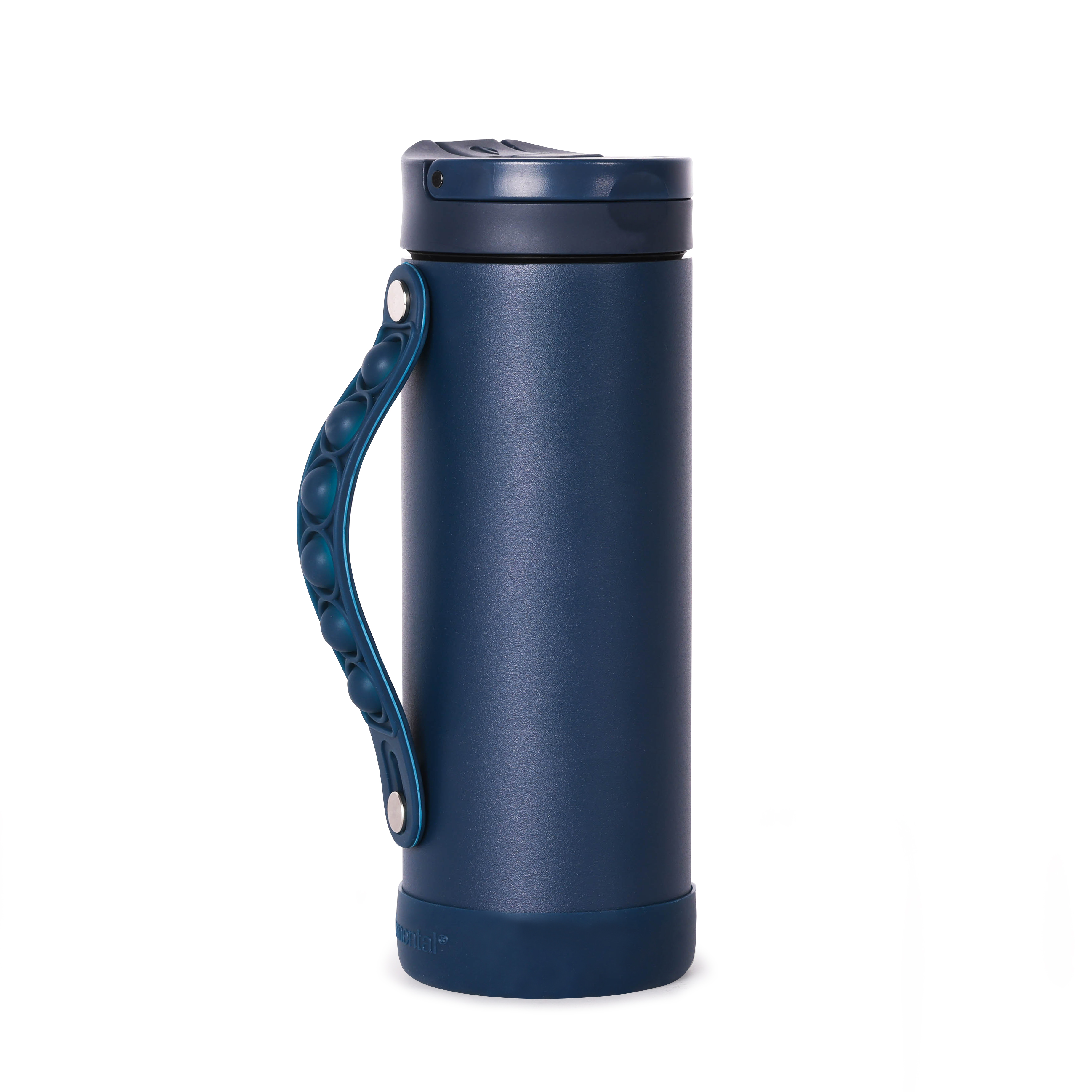 Bình giữ nhiệt elemental Pop màu xanh navy 414ml, inox 304, giữ nhiệt tốt, FDA Hoa Kì, bình đa năng có kèm ống hút cho bé đi học