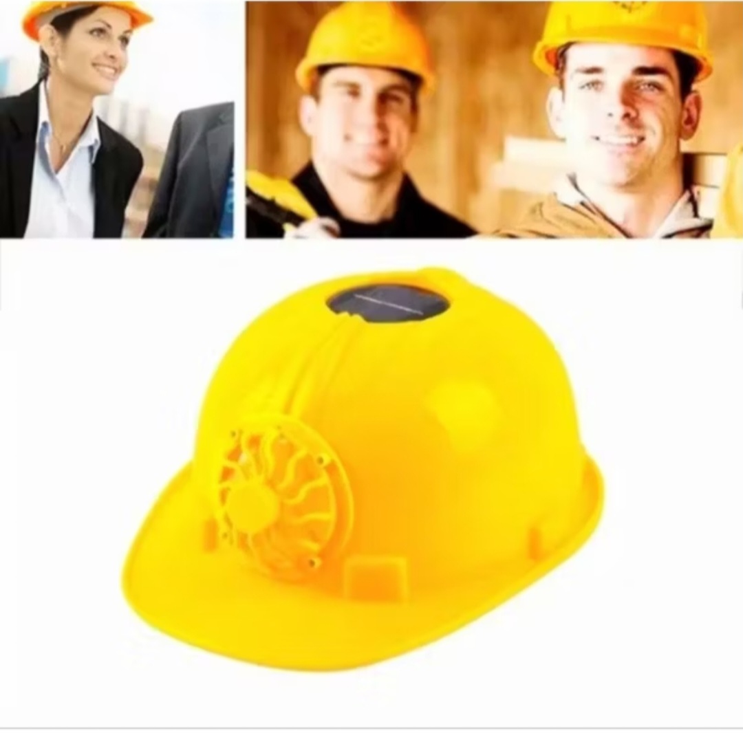 1 CÁI MŨ BẢO HỘ LAO ĐỘNG ĐỘI ĐẦU CÓ QUẠT GIÓ LÀM MÁT NĂNG LƯỢNG MẶT TRỜI