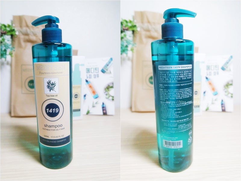 Dầu gội Mediteen 1419 kiểm soát dầu, sạch gàu, giảm rụng tóc Hàn Quốc 520ml