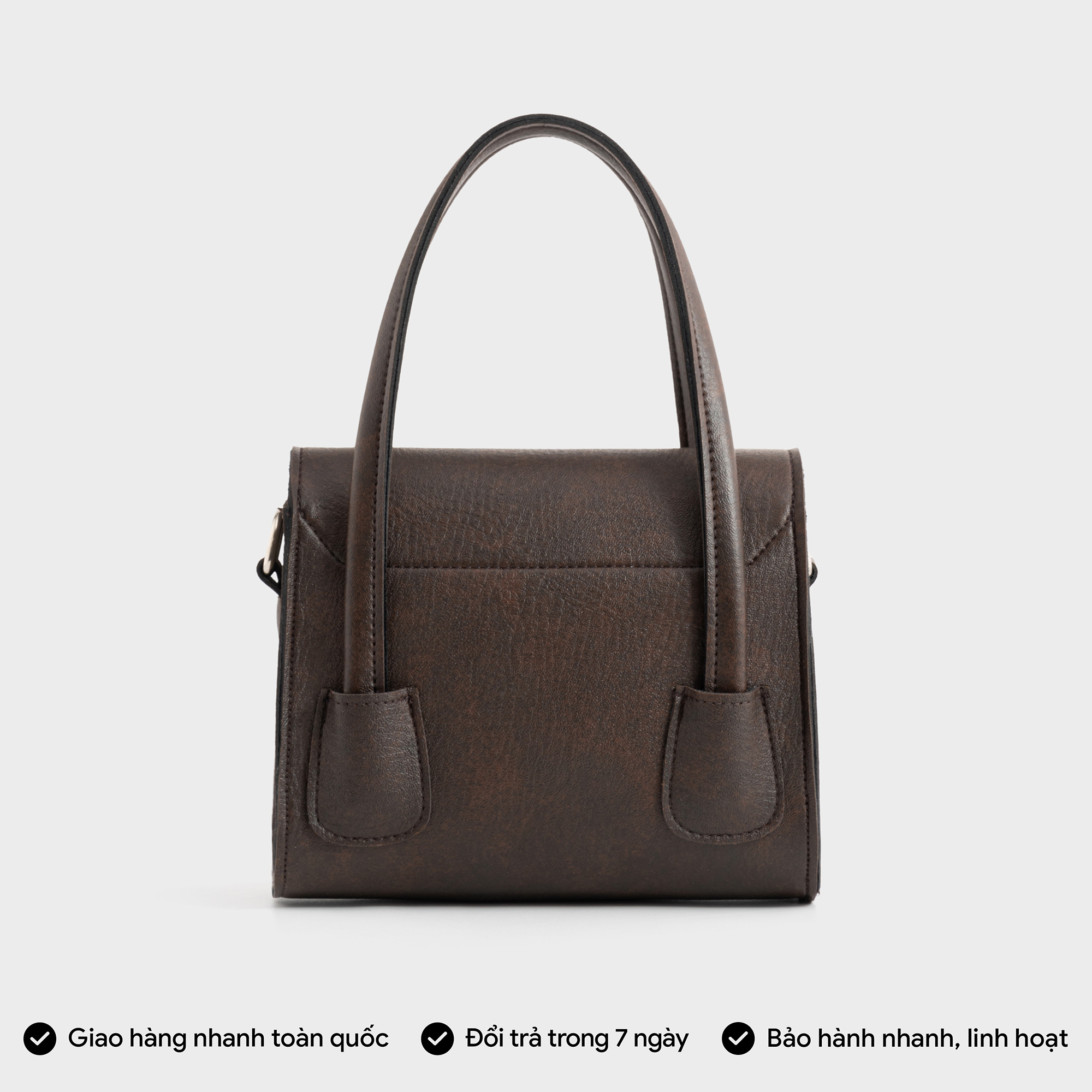 Túi Trita ( Thời trang nữ kiểu dáng quai kép size 18 - Túi đeo chéo da RHN227 )