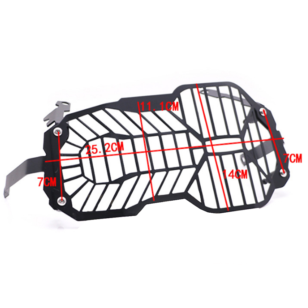 Black Motorcycle Headlight Grille Mesh Grille Headlight Mesh Hood for
