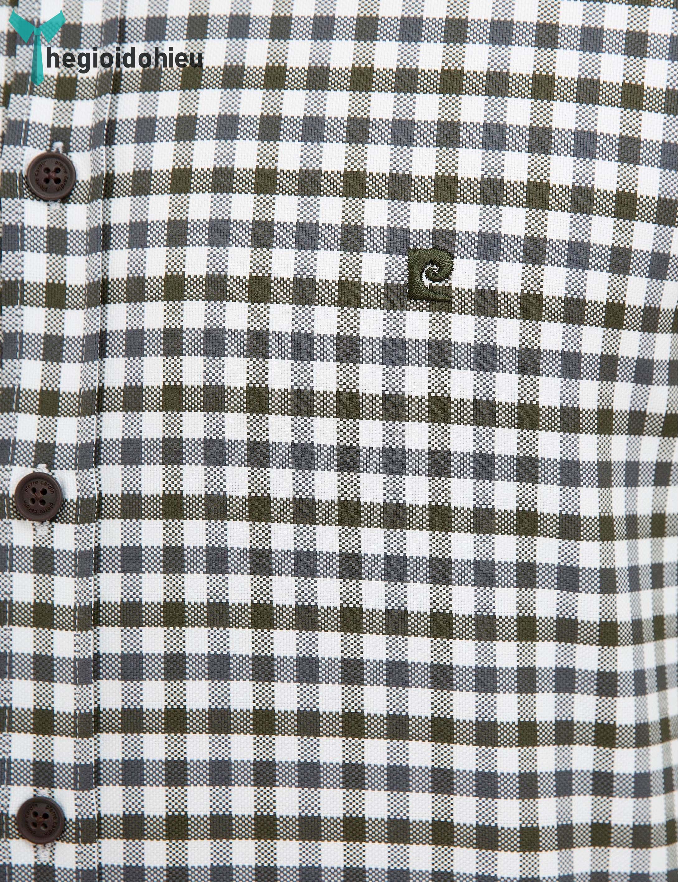 Áo sơ mi nam dài tay Pierre Cadin PCLShirt149 (Caro trắng đen) - Hàng nhập khẩu - Không túi - Caro trắng đen