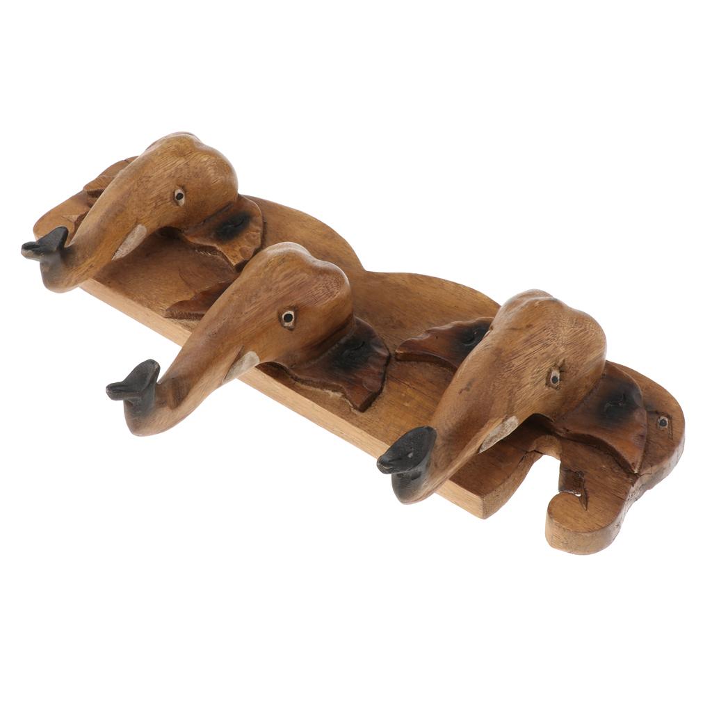 Elephant Head Decorative Coat Hook, Wall Mounted Animal Head Shape Key Rings/Hat/Coat/Pendant Hanger