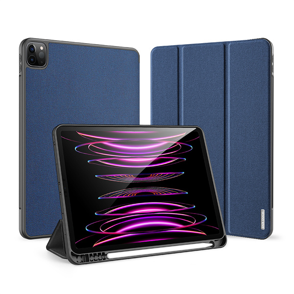 Bao Da Dành Cho Ipad Pro 11 Inch 2020 2021 2022 Dux Ducis Domo Series Có Khe Cắm Bút, Tự Động Tắt Mở - Hàng Chính Hãng - Blue