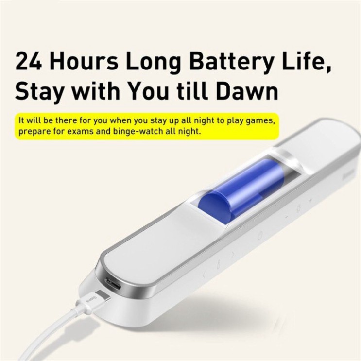 Đèn Led Tích Điện 1800mah DGXC-02 Cảm Ứng 3 Mức Ánh Sáng - Hàng Chính Hãng Baseus