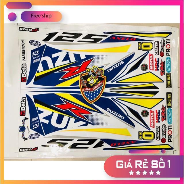 Tem rời dành cho Axelo trắng xanh 2019