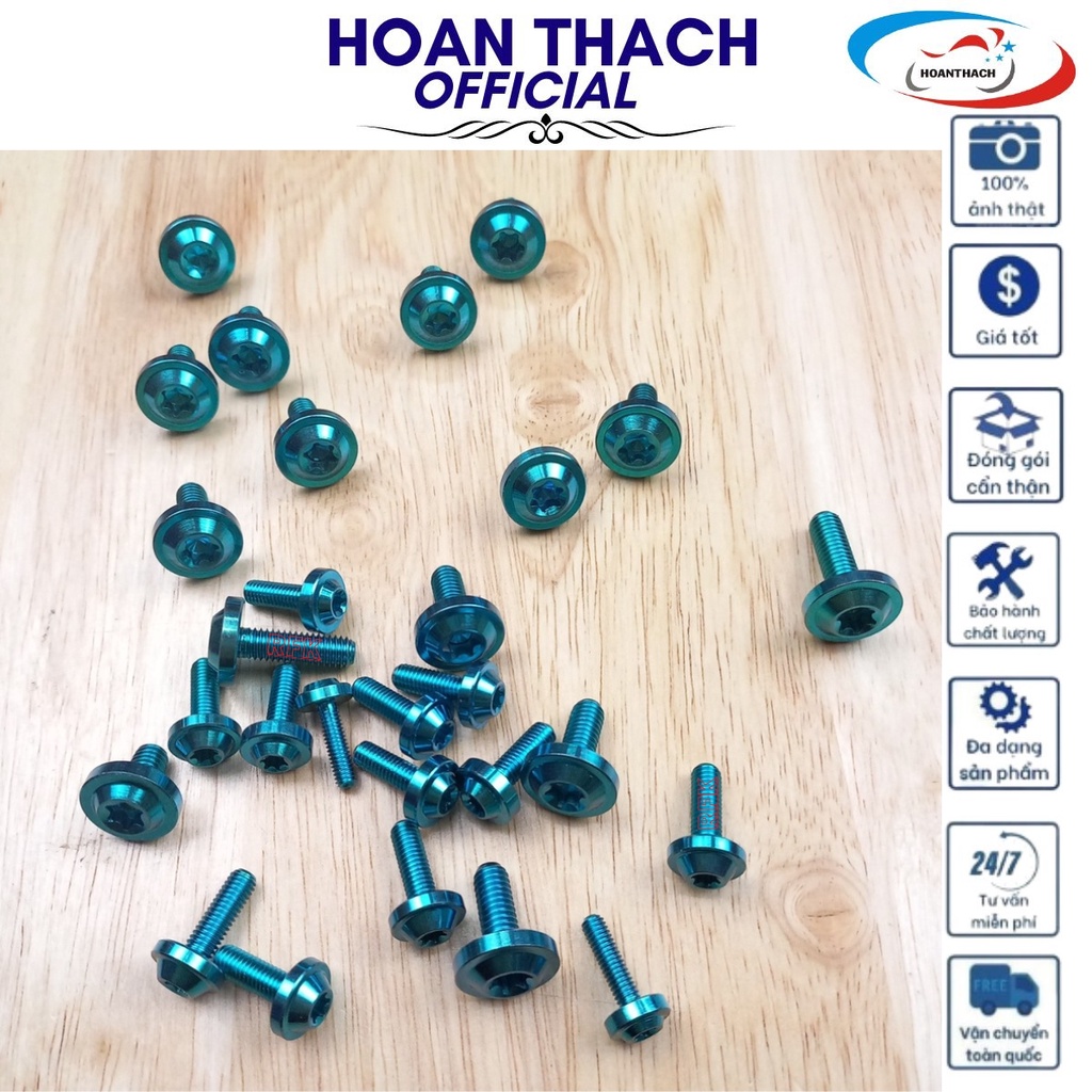 Bộ Ốc Áo Titan Xanh Lục bảo dùng cho xe Winner X ( 28 con ) HOANTHACH SP017485