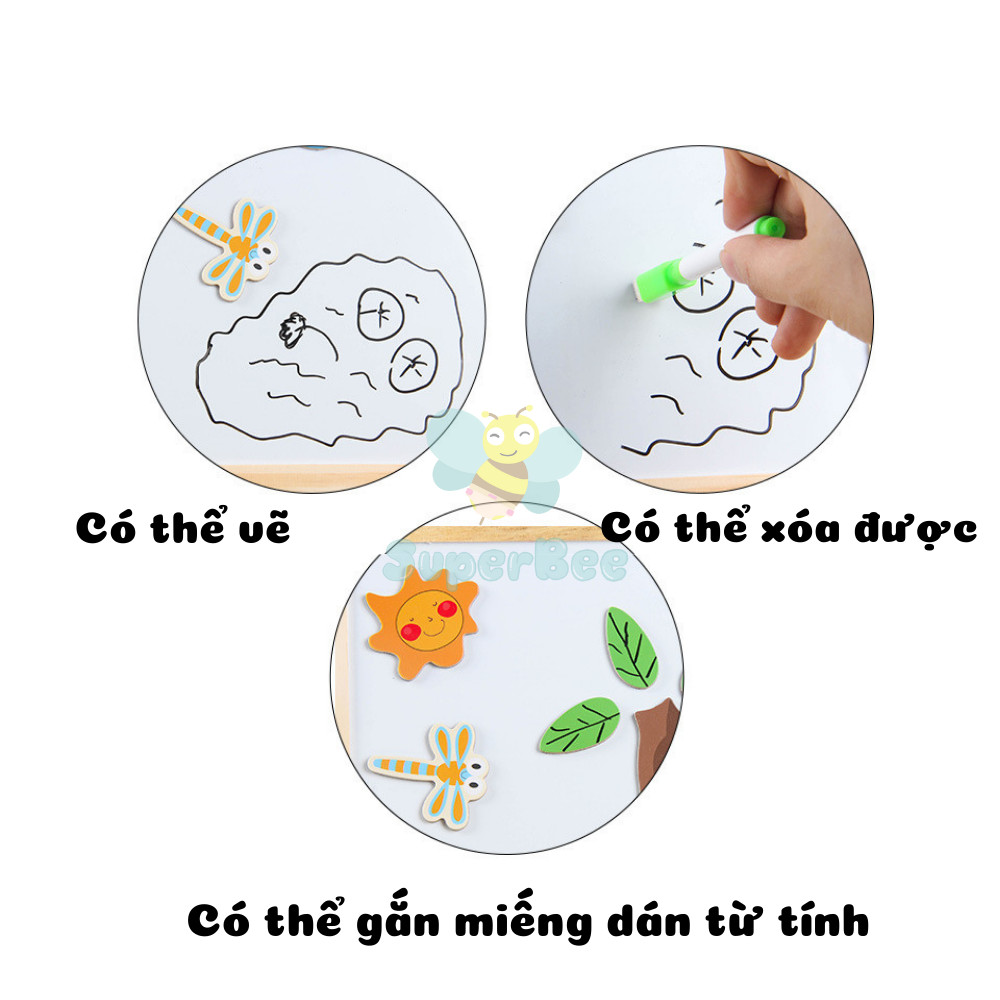 Bảng Ghép Chữ Và Con Vật 2 in 1 Cho Bé Phát Triển Tư Duy