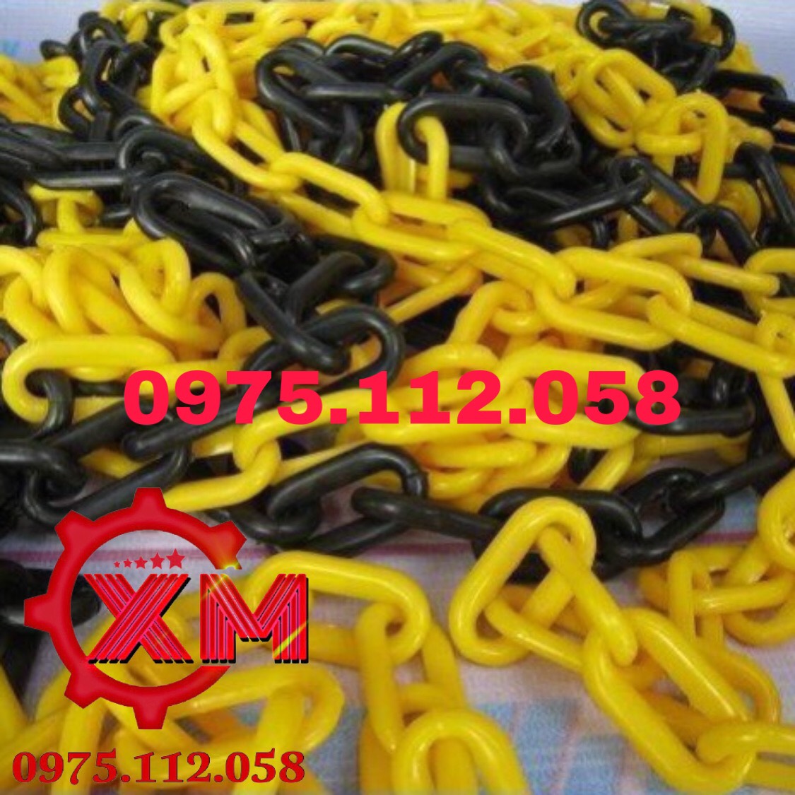 Rào chắn xích nhựa phi 6