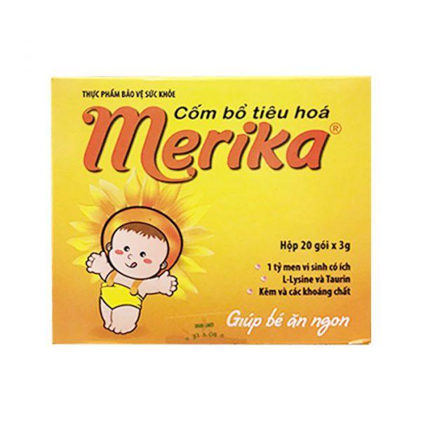 MERIKA &amp; MERIKA FORT - CỐM BỔ TIÊU HOÁ VÀ MEN VI SINH DẠNG KHÔ - HỘP 20 GÓI