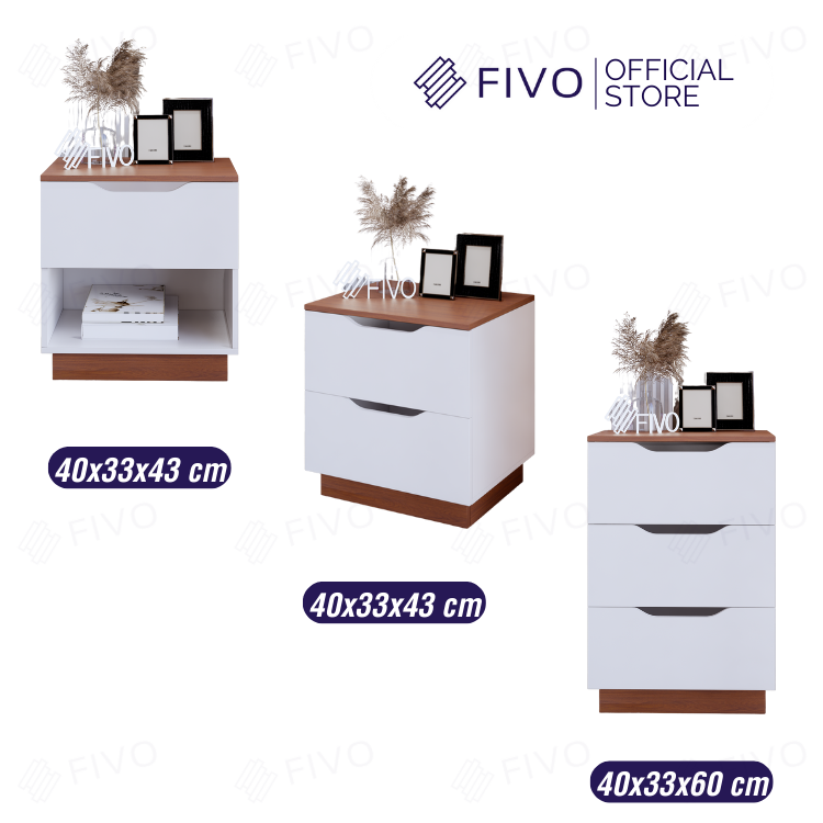 Tủ Đầu Giường Mini FIVO FT18 Thiết Kế Hiện Đại Có Ray Kéo Cao Cấp Phù Hợp Với Mọi Không Gian Phòng Ngủ