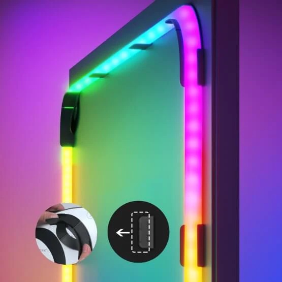 Dây đèn LED RGB Govee RGBIC Neon TV Backlight H61B2 | Công nghệ ánh sáng RGBIC 16 triệu màu | Đèn nền hiện đại cho TV