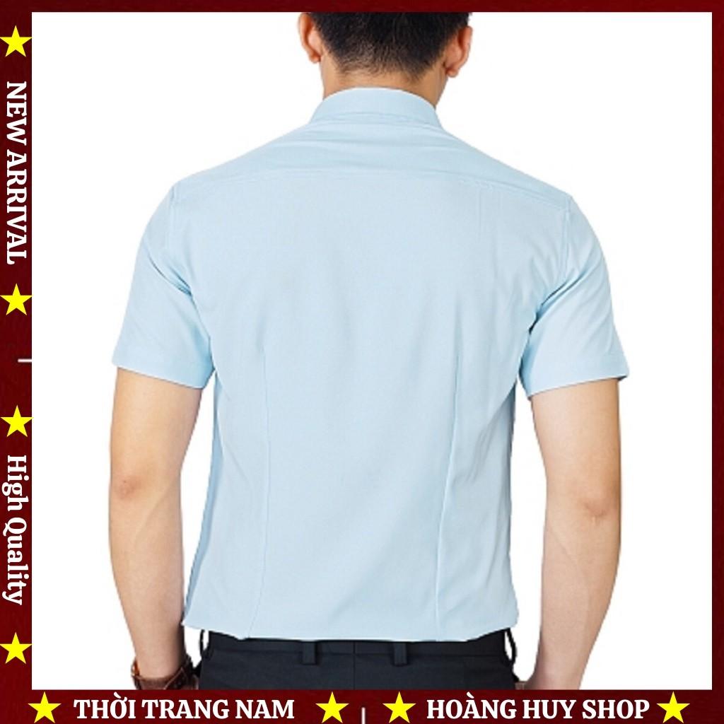 Áo Sơ Mi Nam Ngắn Tay H&amp;H-SM3 Dáng Ôm Body Chất Vải Kate Không Nhăn Không Xù - 3 Màu