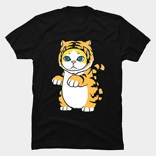 Áo Thun In Unisex Cotton Nam Nữ Couple Trắng Đen Hoạ Tiết Mèo Nhí Nhố